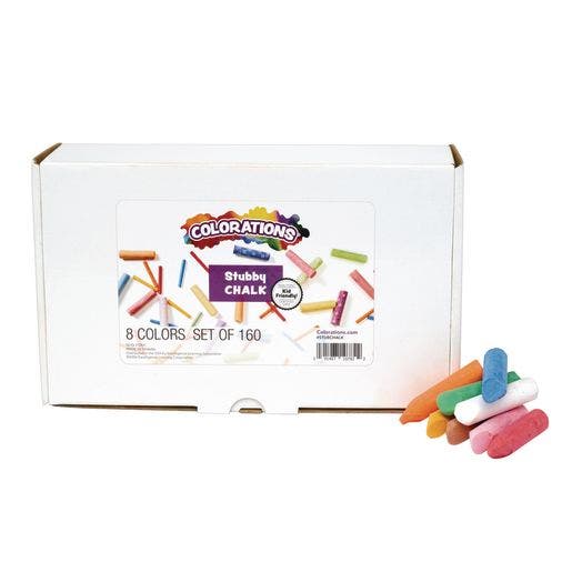 Colorations Stubby Chubby Chalk Class Pack of 160