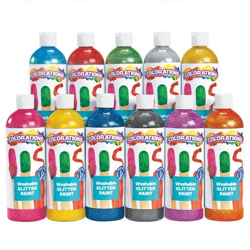 Colorations Washable Glitter Paint Collection