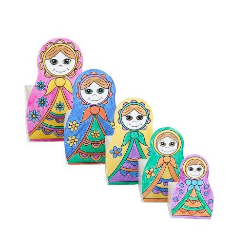 Colorations World Of Art Nesting Dolls