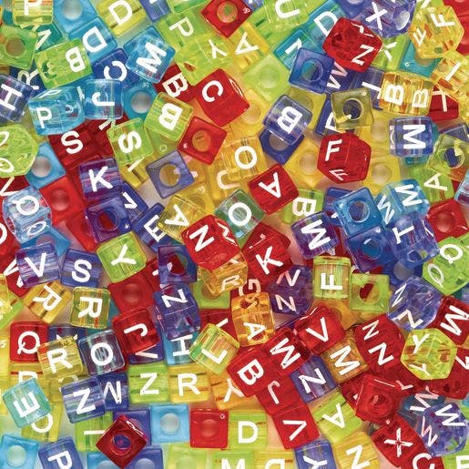 Colored Abc Beads 300 Pieces
