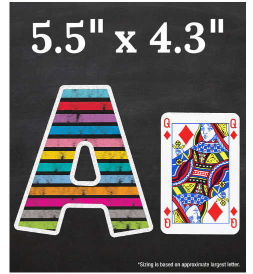 Colorful Chalkboard EZ Letters 4 inch