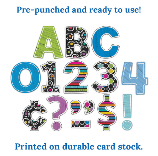 Colorful Chalkboard EZ Letters 4 inch