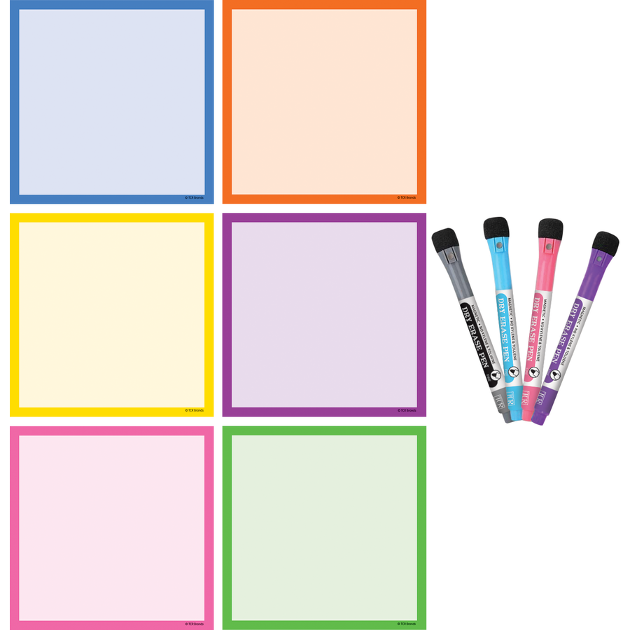 Colorful Dry-Erase Magnetic Square Square Notes