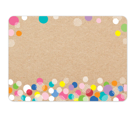 Colorful Kraft Bubbles Labels