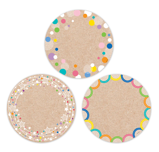 Colorful Kraft Cards 6 Inch Designer Cut-Outs