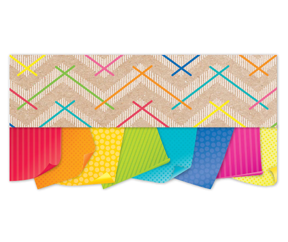 Colorful Kraft Chevron Ez Border