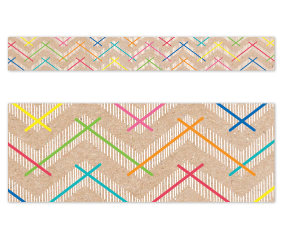Colorful Kraft Chevron Ez Border