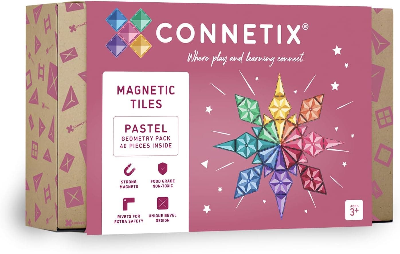 Connetix Pastel Geometry Pack 40 pc