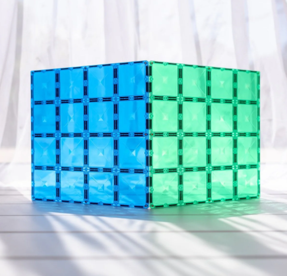 Connetix Rainbow Blue & Green Base Plate 2 pc