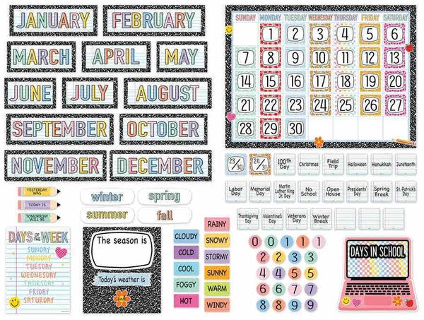 Cool for School Calendar Bulletin Board