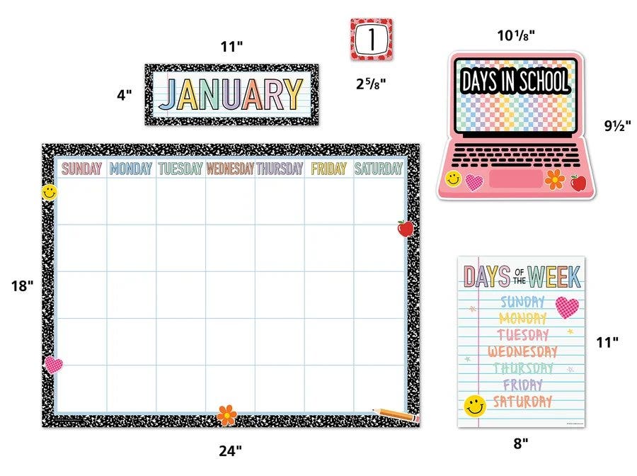Cool for School Calendar Bulletin Board