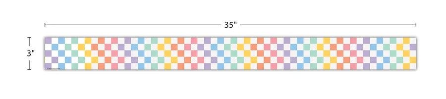 Cool for School Checkers Straight Border Trim