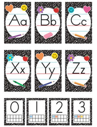 Cool for School Composition Alphabet Bulletin Board