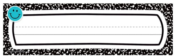 Cool for School Composition Flat Name Plates