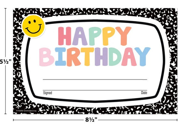 Cool for School Happy Birthday Awards