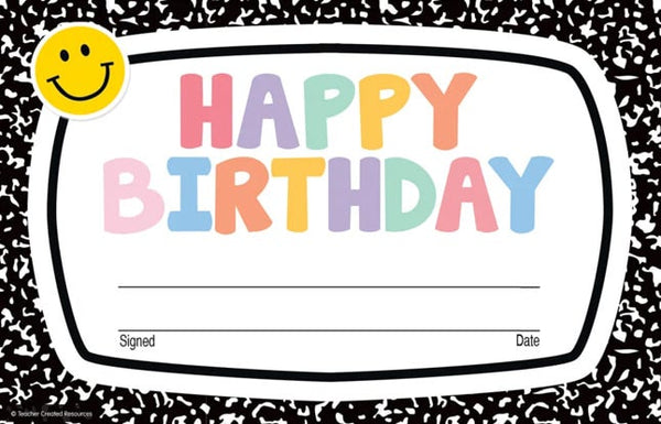Cool for School Happy Birthday Awards