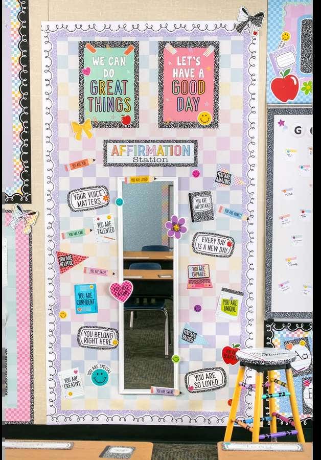 Cool for School Positive Affirmations Mini Bulletin Board