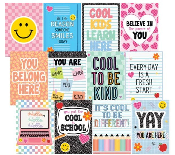 Cool for School Positive Sayings Small Poster Pack