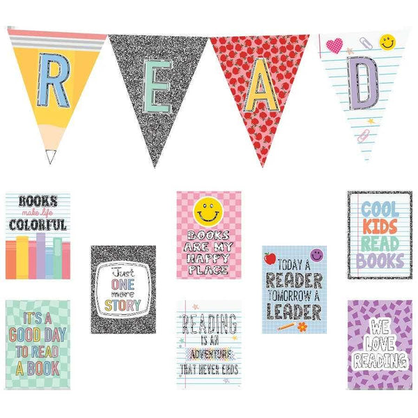Cool for School Read Pennants Bulletin Board
