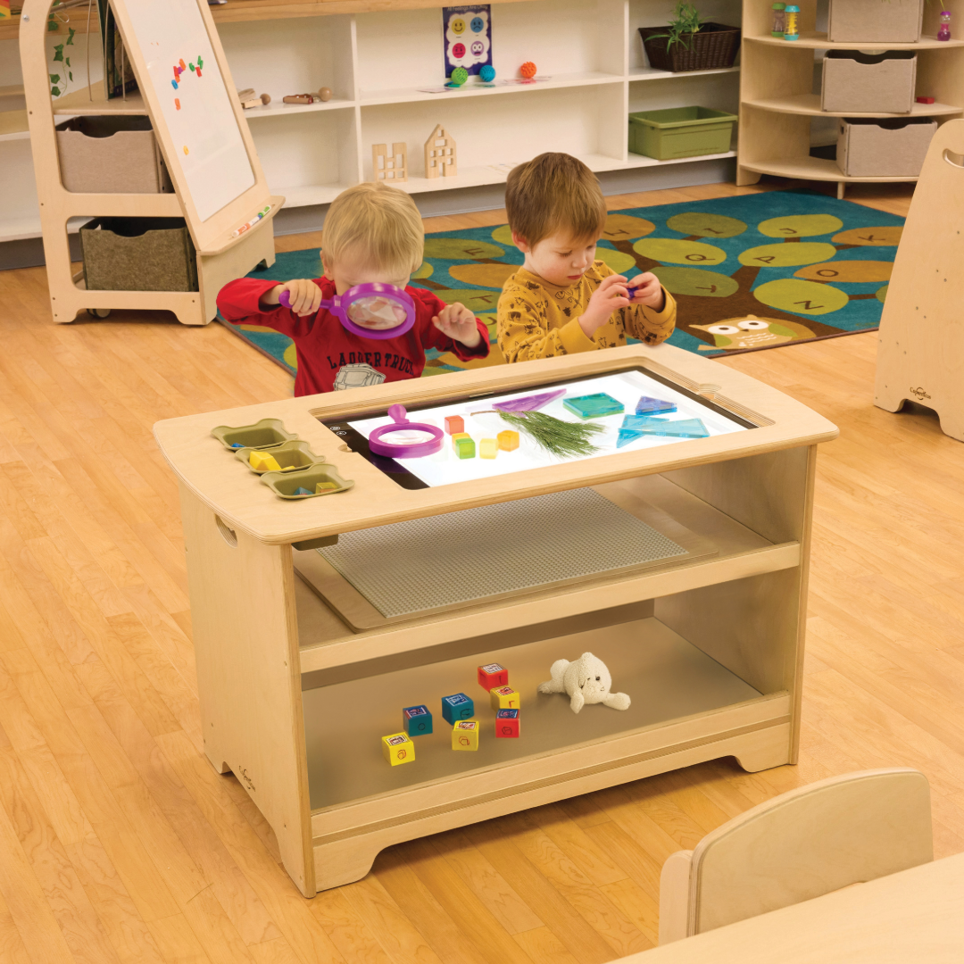 Seoras Birch Sensory Light Table with Clear Tubs Premium Model Preschool