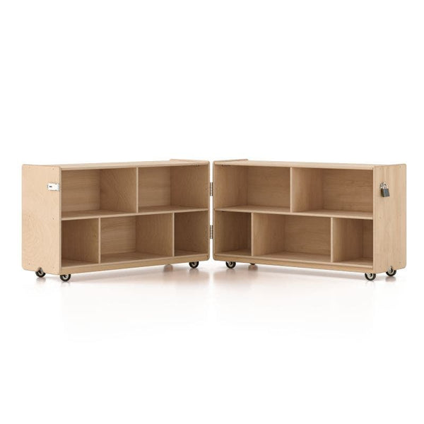 Woodlyn Tough & Low Folding Shelf with Vertical Dividers 46.75inL x 27inH