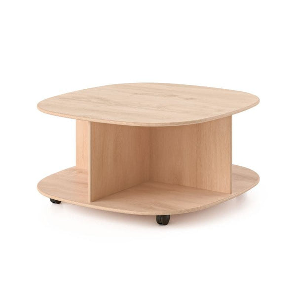 Woodlyn Low Round Mobile Storage Unit - with Casters 35inL x 35inW x 17inH