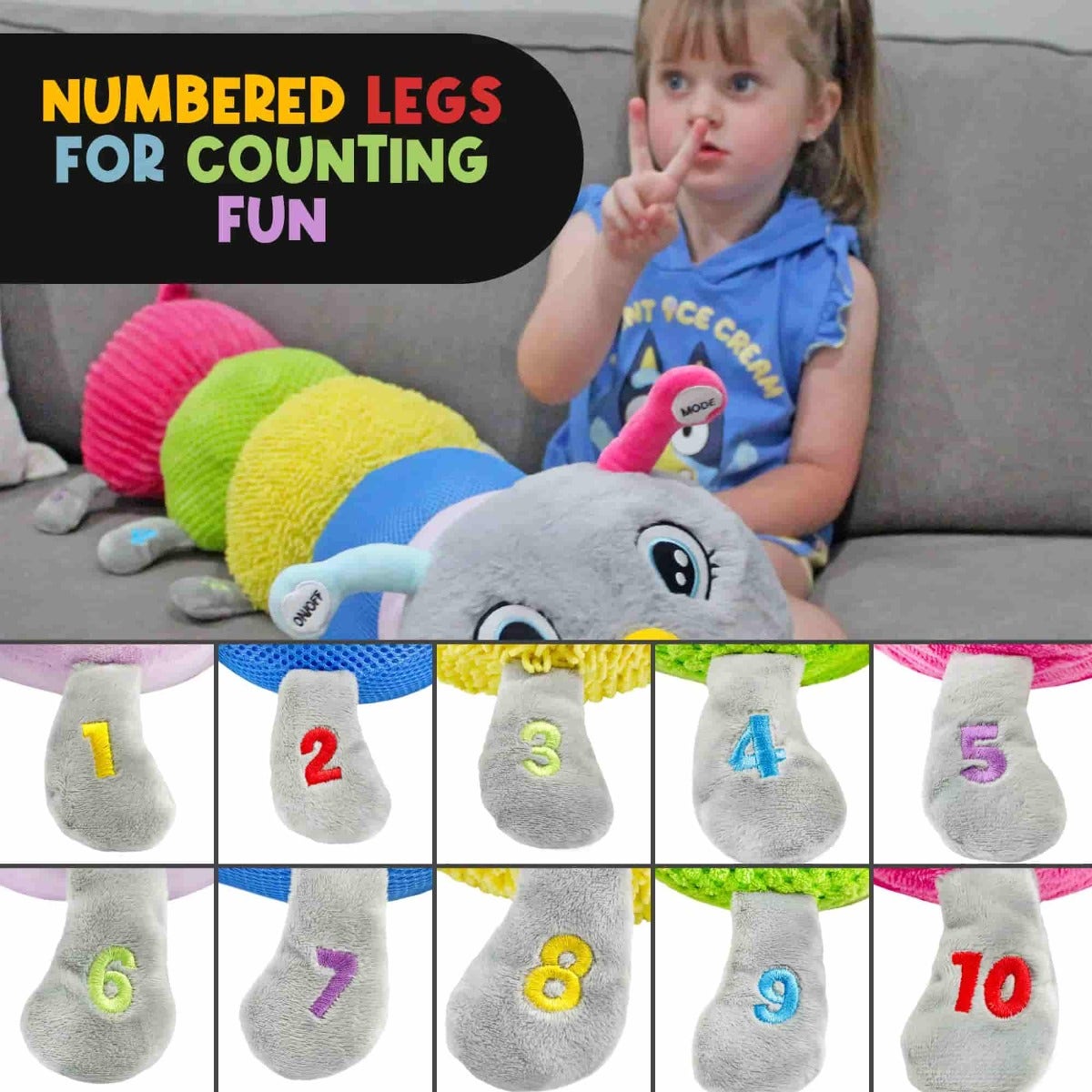 Cuddlebug the Giant Vibrating Sensory Caterpillar