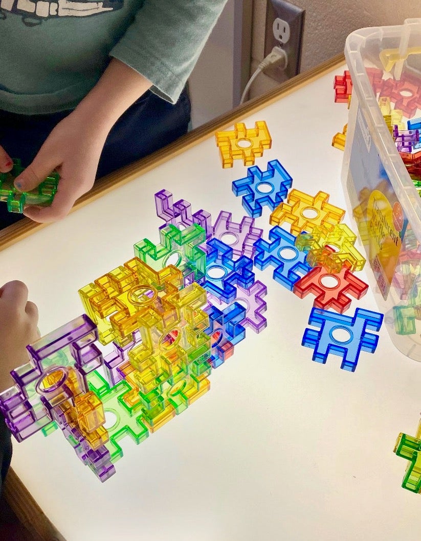Excellerations Translucent Waffle Blocks 72 pcs
