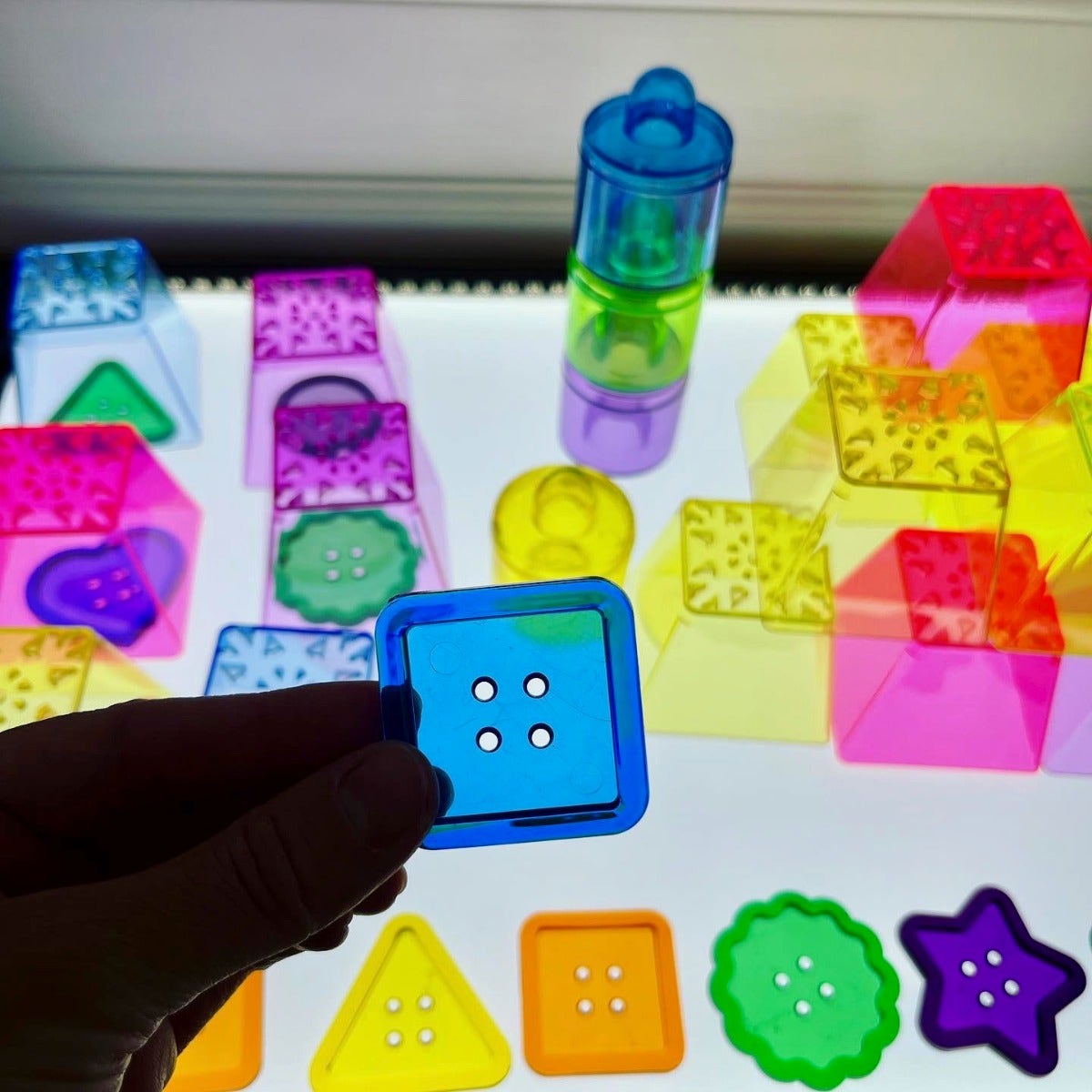 Transparent Large Buttons Mini Jar