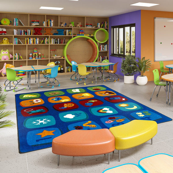 Discovery Blocks Rectangle Multi Carpet 7ft 8in x 10ft 9in