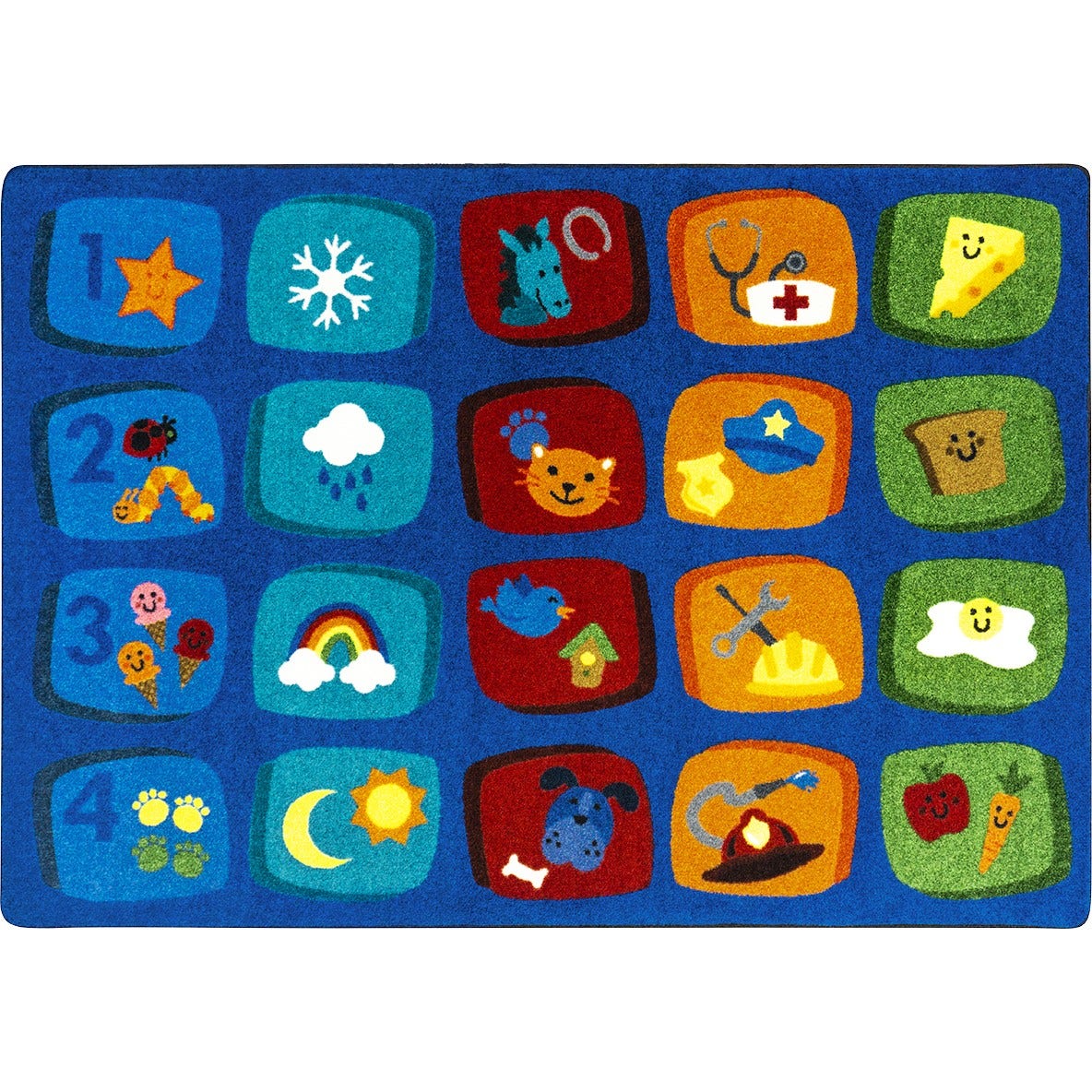 Discovery Blocks Rectangle Multi Carpet 7ft 8in x 10ft 9in