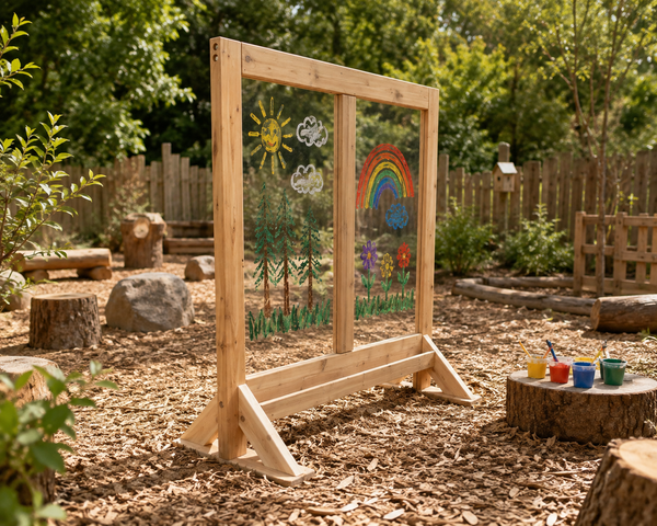 Double Outdoor Easel with Paint Tray by Naturally Inspired Play