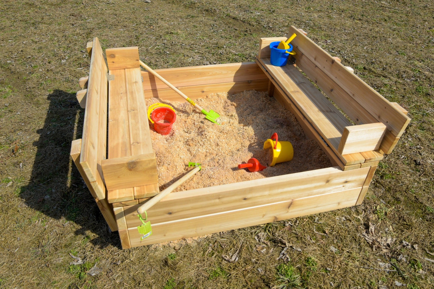 Sandbox with Benches by Naturally Inspired Play