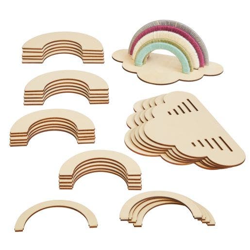 DYO Large Wood Rainbows 6 pc