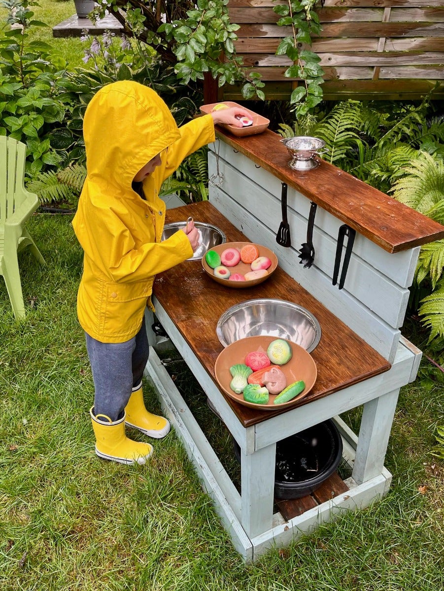 Sensory Play Stones Vegetables