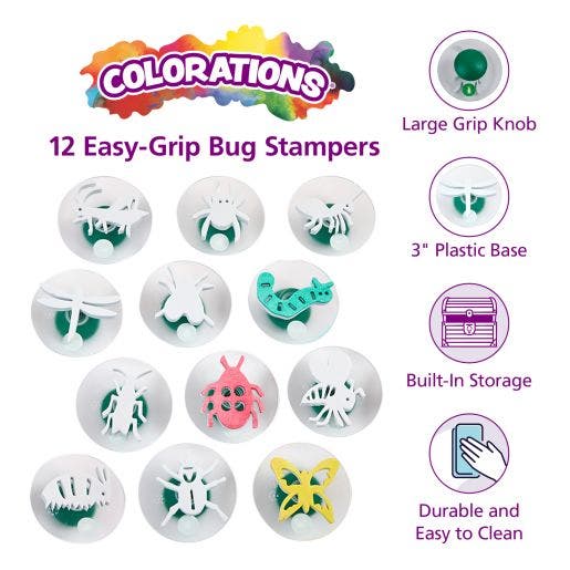 Easy-Grip Stampers Bugs 12 pc