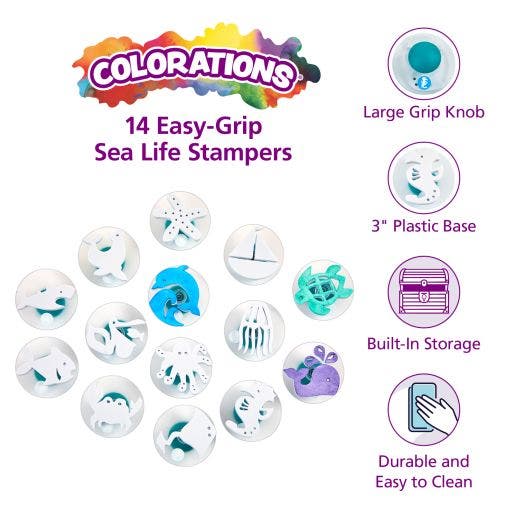 Easy-Grip Stampers Sea Life 14 pc