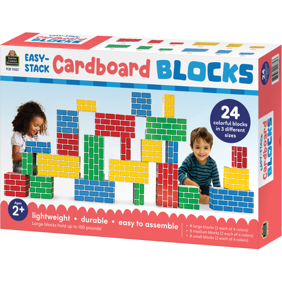 Easy-Stack Cardboard Blocks (24 Piece Set)