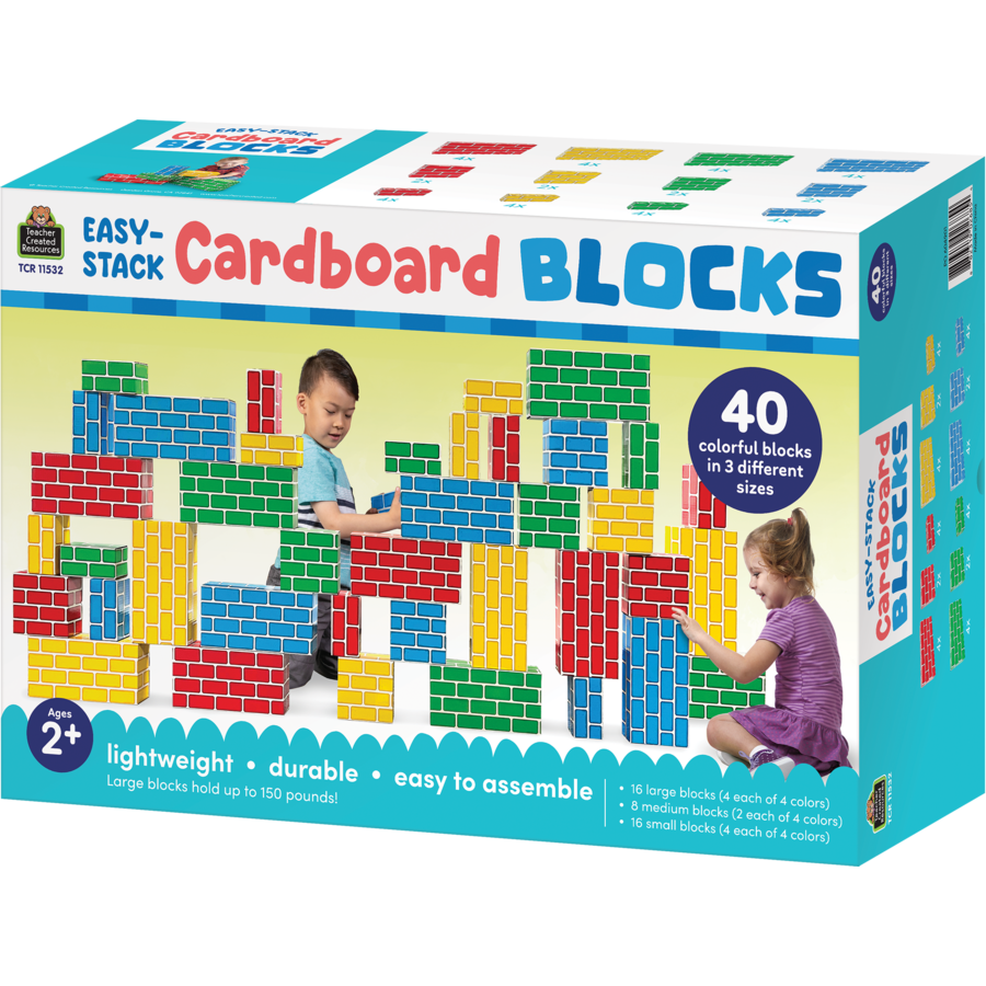 Easy-Stack Cardboard Blocks (40 Piece Set)