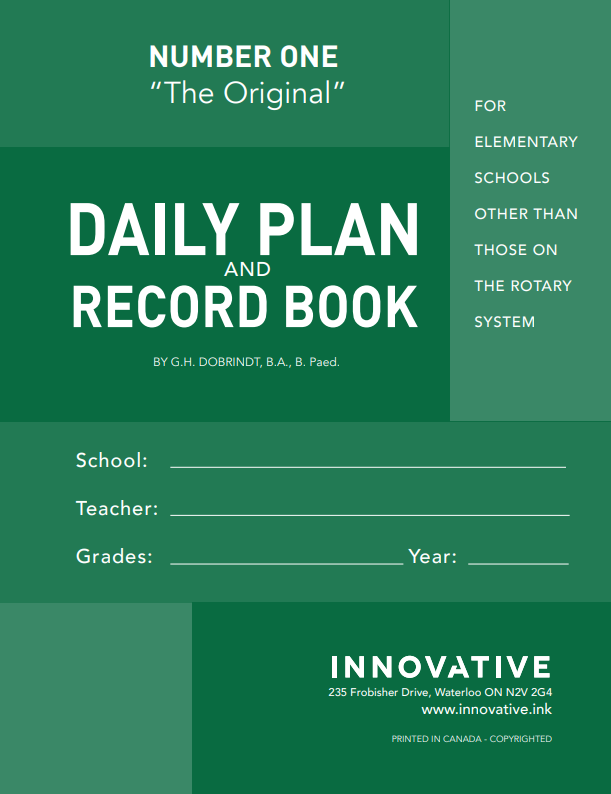 Elementary Teachers Daily Plan and Record Book (Green)