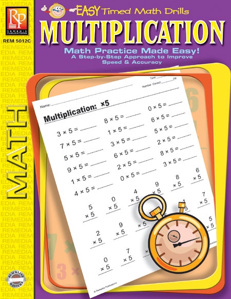 Easy Timed Math Drills: Multiplication Ebook