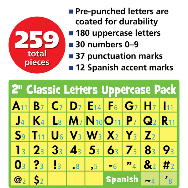 Everyone is Welcome 2in Classic Letters Uppercase Pack