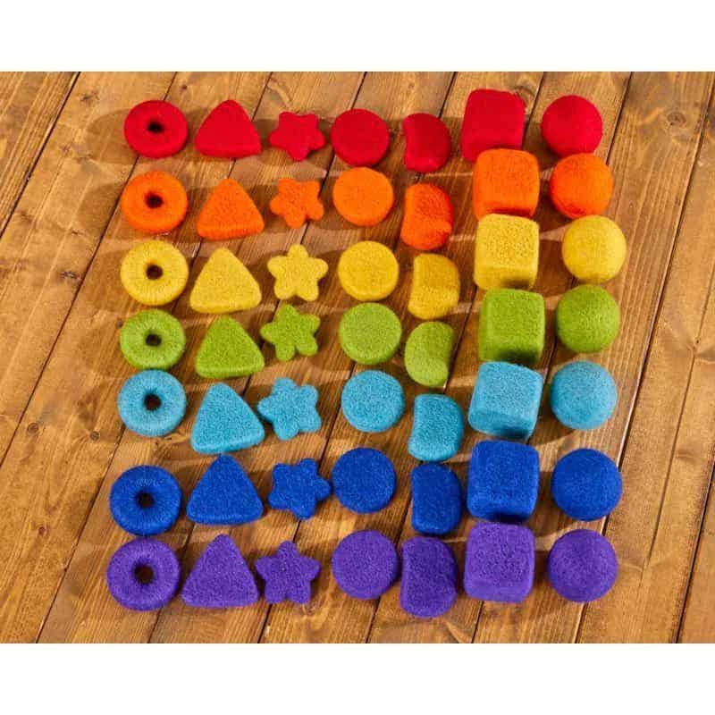 Feltalas Loose Parts Rainbow Chunks