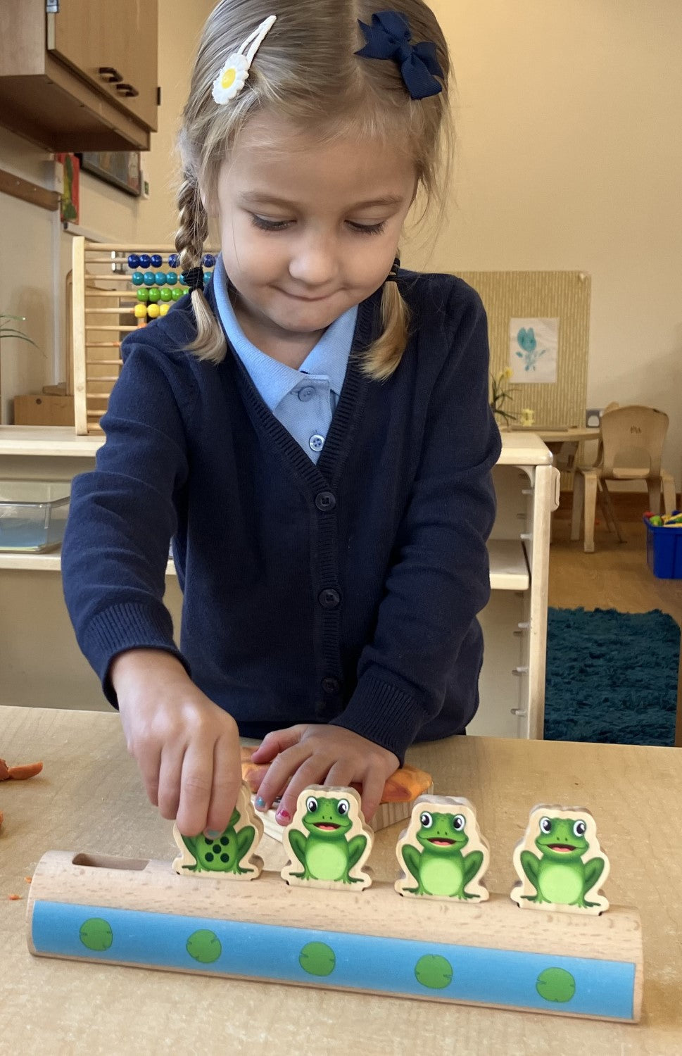 Five Frogs on a Log