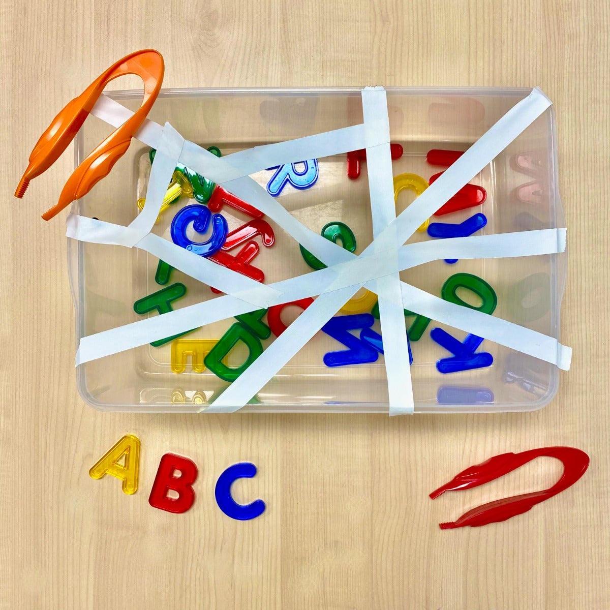 Mini Jars Transparent Letters and Number Set