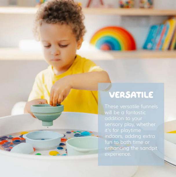 Funnels green/blue for PlayTRAY