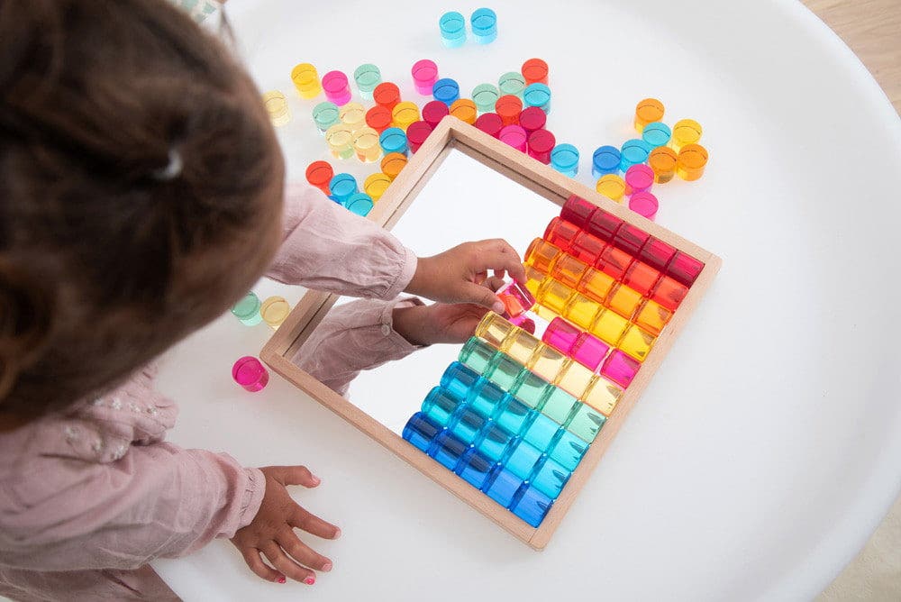 Gem Circle Mirror Tray 100 pc