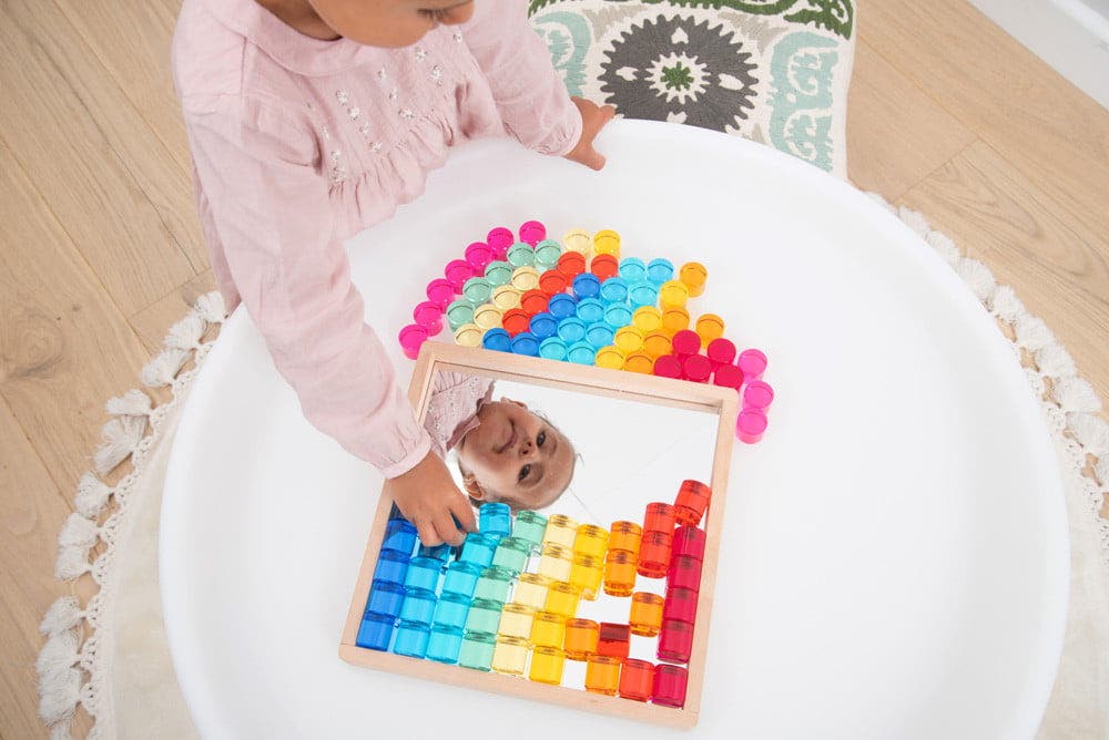 Gem Circle Mirror Tray 100 pc