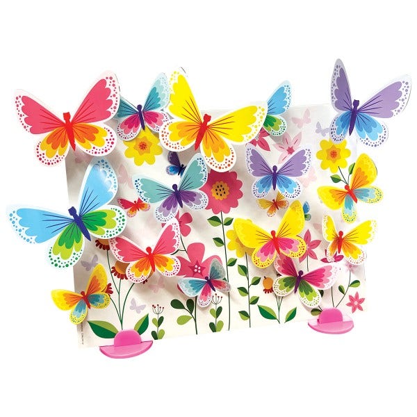 Glow 3D Butterfly Canvas