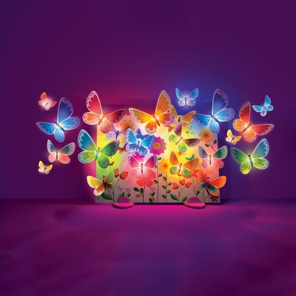 Glow 3D Butterfly Canvas
